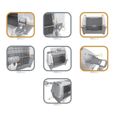 Uniq Pets Κλουβί Μεταφοράς Skudo Car 100 Καφέ