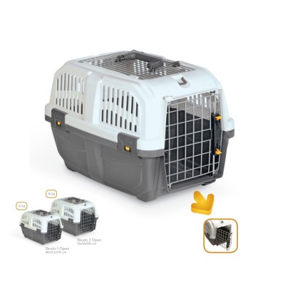 Uniq Pets Κλουβί Μεταφοράς Skudo Fly 2 Ανοιγόμενο Γκρι