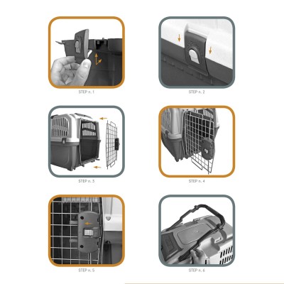 Uniq Pets Κλουβί Μεταφοράς Skudo Fly 6 Iata Γκρι