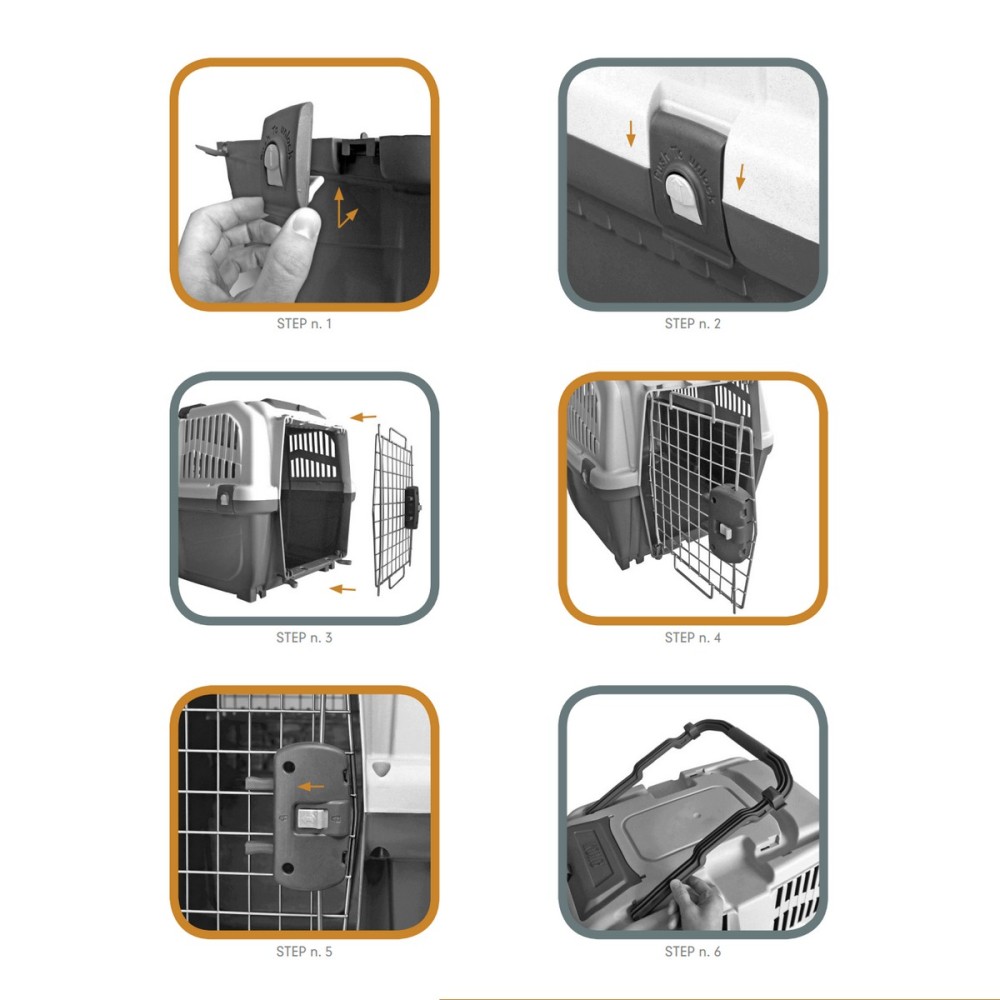 Uniq Pets Κλουβί Μεταφοράς Skudo Fly 7 Iata Γκρι