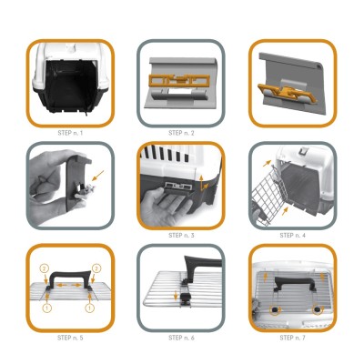 Uniq Pets Κλουβί Μεταφοράς Skudo Fly 1 Ανοιγόμενο Iata Γκρι