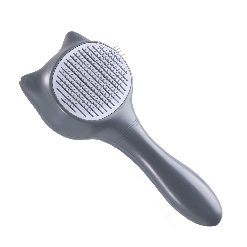 Uniq Pets Χτένα Γάτας Περιποίησης σε Σχήμα Γάτας Γκρι