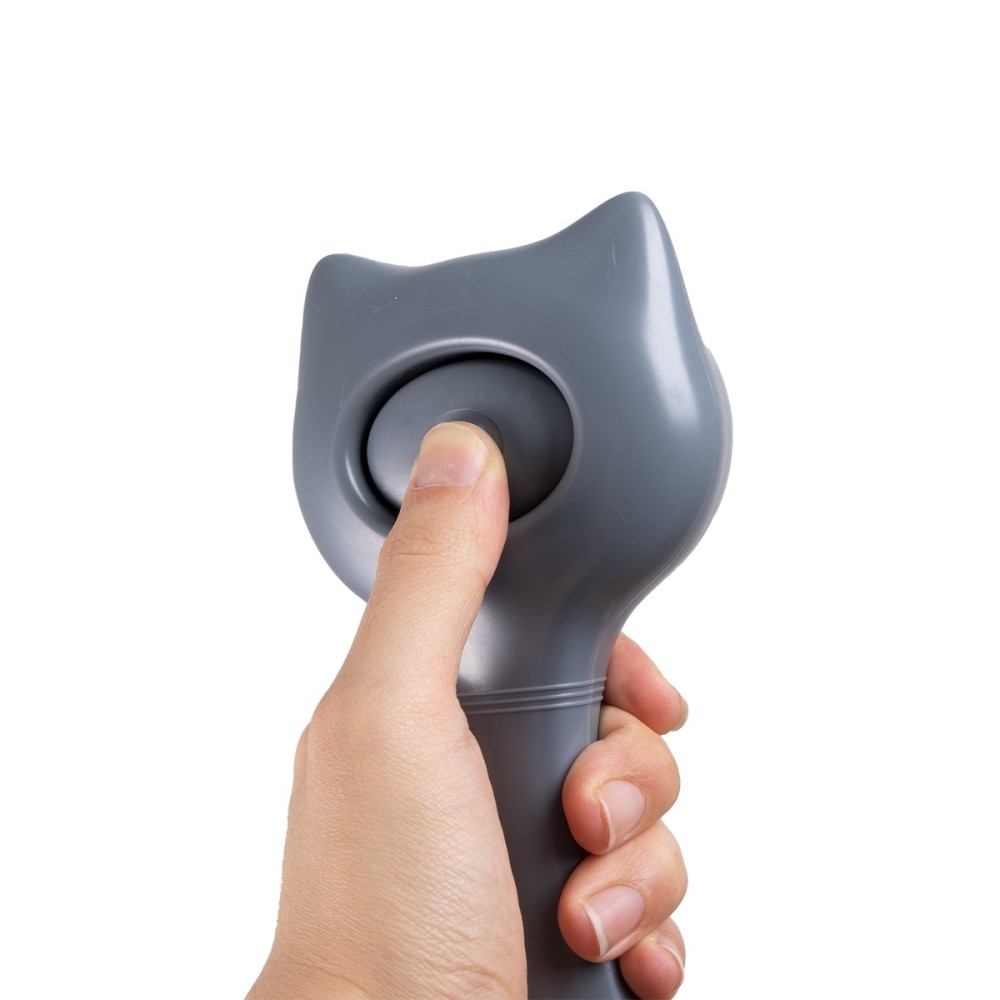 Uniq Pets Χτένα Γάτας Περιποίησης σε Σχήμα Γάτας Γκρι