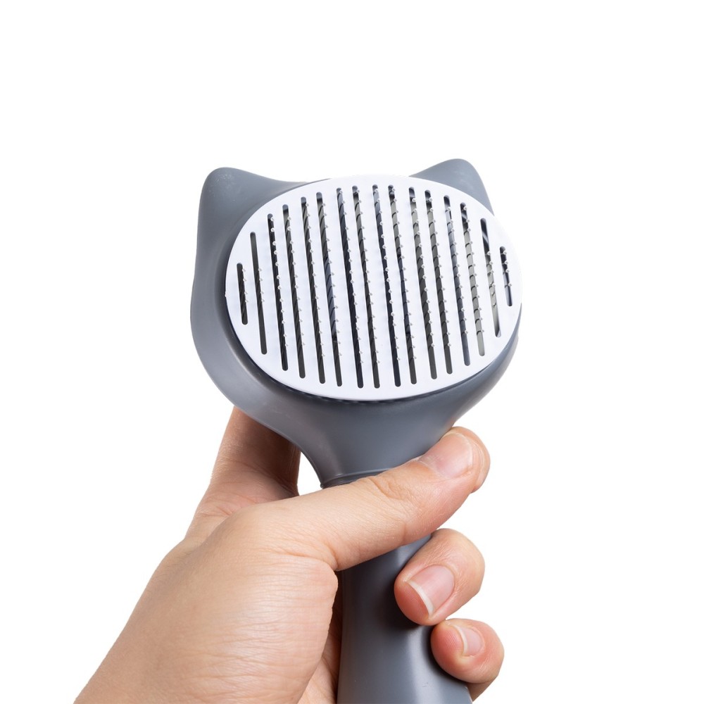 Uniq Pets Χτένα Γάτας Περιποίησης σε Σχήμα Γάτας Γκρι