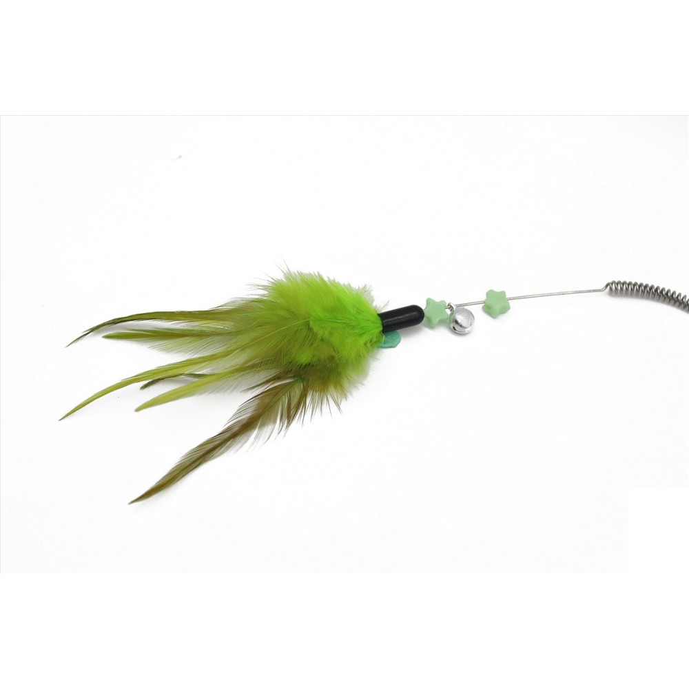 Uniq Pets Παιχνίδι Γάτας Swishy Ράβδος με Πολύχρωμο Φτερό και Ελατήριο