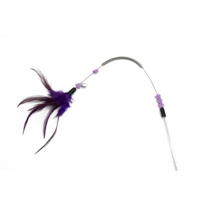 Uniq Pets Παιχνίδι Γάτας Swishy Ράβδος με Πολύχρωμο Φτερό και Ελατήριο