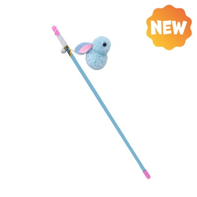 Uniq Pets Παιχνίδι Γάτας Swishy Πλαστική Ράβδος με Λούτρινο Κουνελάκι σε Σχοινί