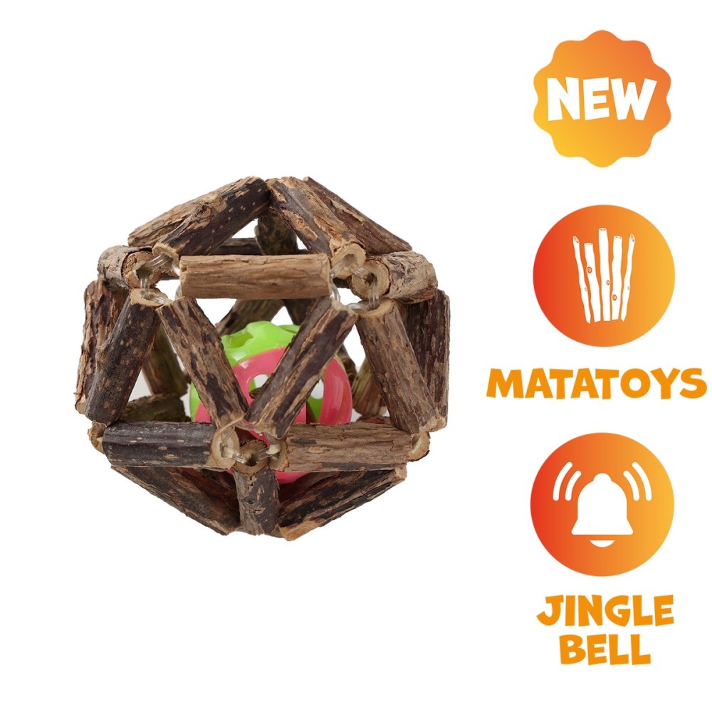 Uniq Παιχνίδι Γάτας Matatoys Matatabi Γεωμετρικό με Μπαλάκι και Κουδουνάκι 7cm