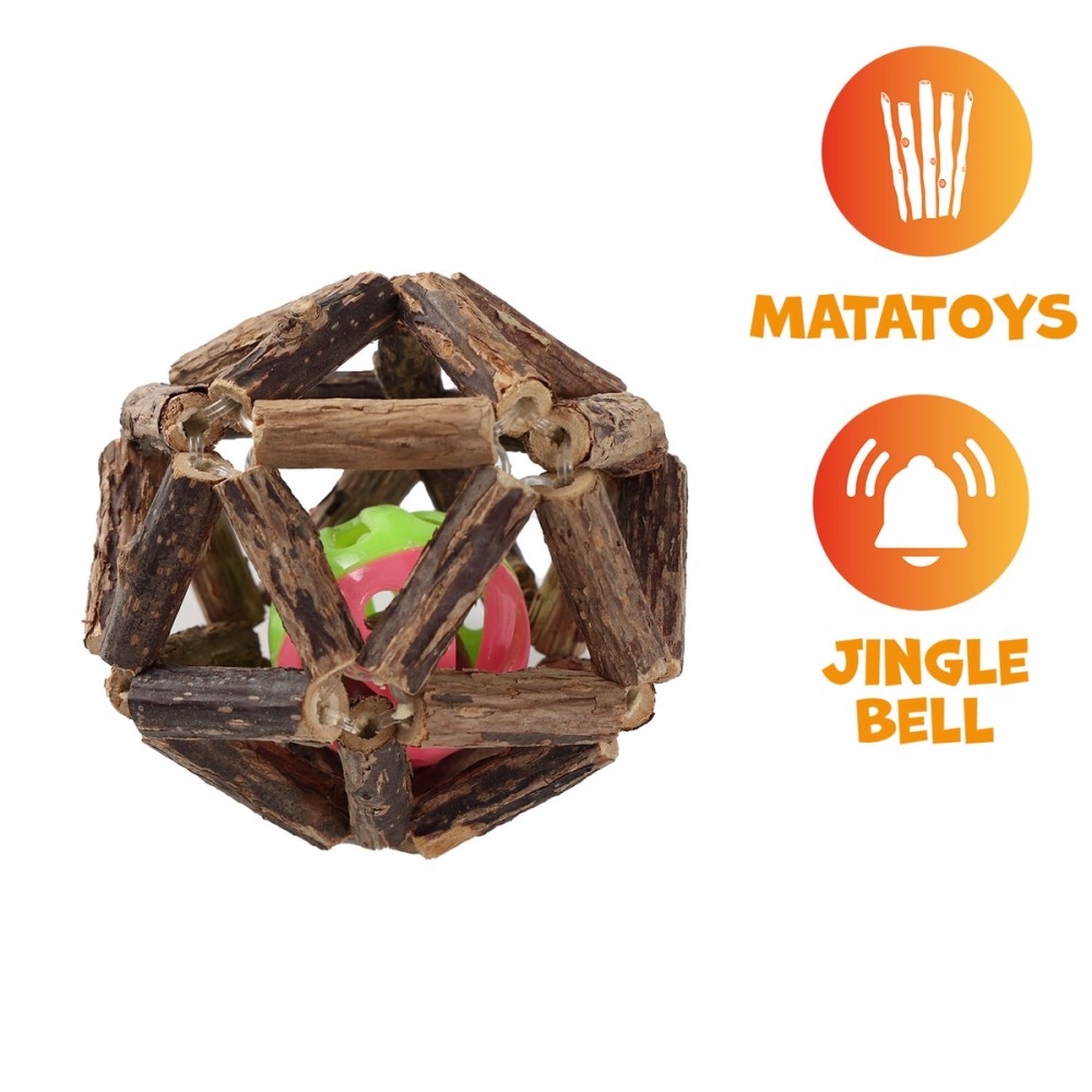 Uniq Παιχνίδι Γάτας Matatoys Matatabi Γεωμετρικό με Μπαλάκι και Κουδουνάκι 7cm