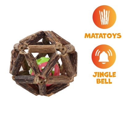 Uniq Παιχνίδι Γάτας Matatoys Matatabi Γεωμετρικό με Μπαλάκι και Κουδουνάκι 7cm