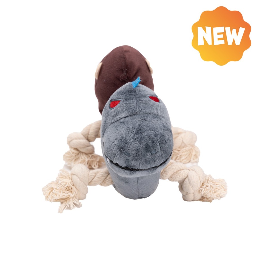 Uniq Παιχνίδι Σκύλου Squeakies Monkey-Dino Tug Λούτρινο Παιχνίδι με Ενσωματωμένη Σφυρίχτρα 29x12x13cm