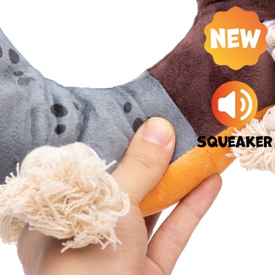 Uniq Παιχνίδι Σκύλου Squeakies Monkey-Dino Tug Λούτρινο Παιχνίδι με Ενσωματωμένη Σφυρίχτρα 29x12x13cm