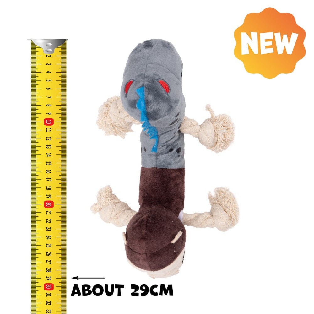 Uniq Παιχνίδι Σκύλου Squeakies Monkey-Dino Tug Λούτρινο Παιχνίδι με Ενσωματωμένη Σφυρίχτρα 29x12x13cm