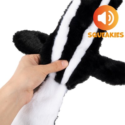 Uniq Παιχνίδι Σκύλου Squeakies Λούτρινος Ασβός Μεσαίου Μεγέθους με Ενσωματωμένη Σφυρίχτρα 45x12cm