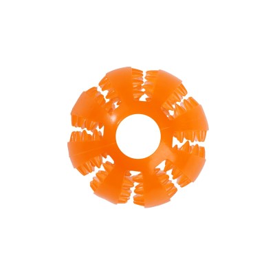 Uniq Slowy 6cm Μπάλα Οδοντικής Φροντίδας από TPR με Άρωμα Μέντας και Υποδοχή για Λιχουδιές Πορτοκαλί