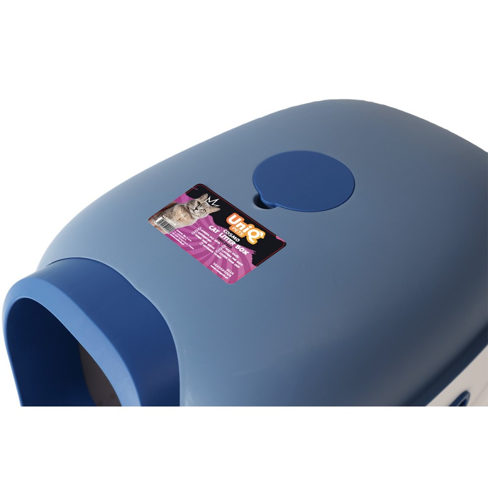 Uniq Kittycabin Cosmo Κλειστή Τουαλέτα Γάτας με Φτυαράκι Μπλε 56x39x40cm