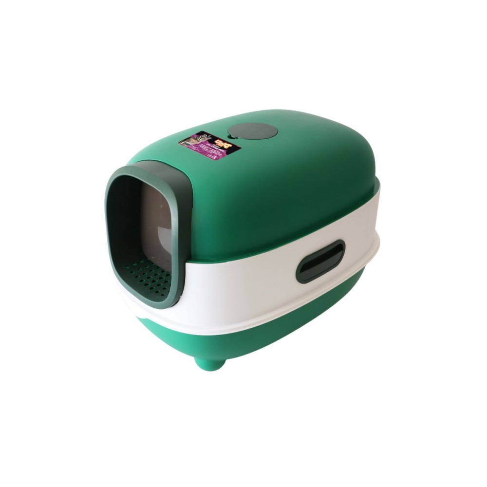 Uniq Kittycabin Cosmo Κλειστή Τουαλέτα Γάτας με Φτυαράκι Πράσινη 56x39x40cm