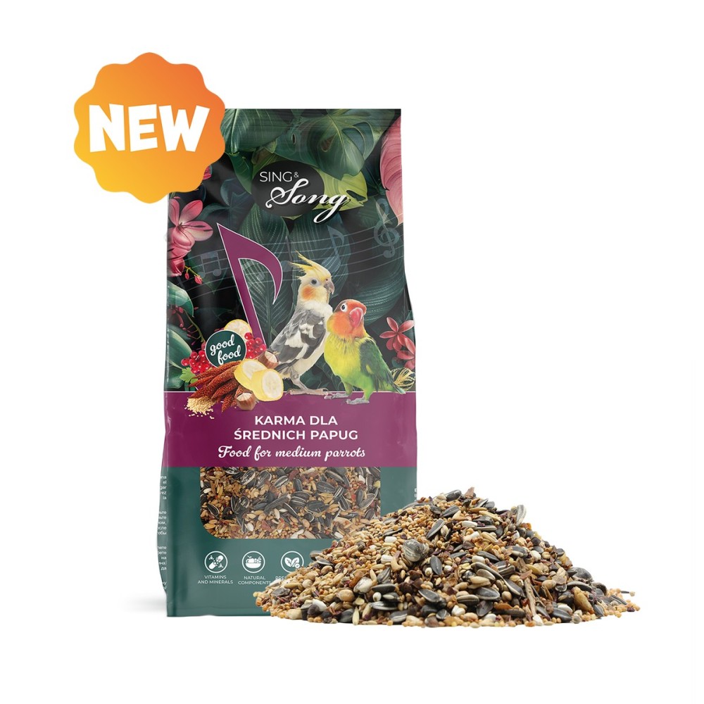 Sing & Song Wildwings 500gr Πλήρης Τροφή για Μεσαίου Μεγέθους Παπαγάλους