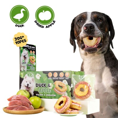 Uniq 30gr Λιχουδιά για Σκύλους Donut Κολλαγόνου με Πάπια και Μήλο 7εκ. 10τμχ