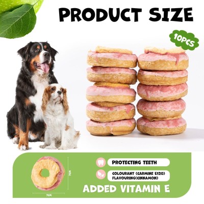 Uniq 30gr Λιχουδιά για Σκύλους Donut Κολλαγόνου με Πάπια και Μήλο 7εκ. 10τμχ