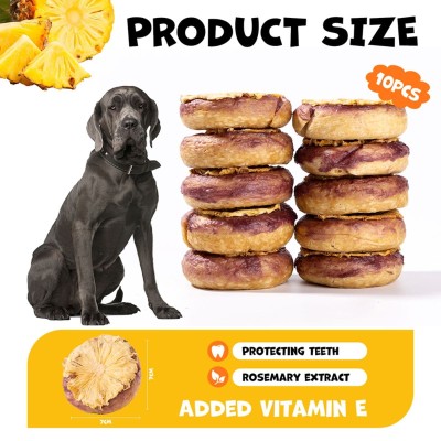 Uniq 30gr Λιχουδιά για Σκύλους Donut Κολλαγόνου με Μοσχάρι και Ανανά 7εκ. 10τμχ